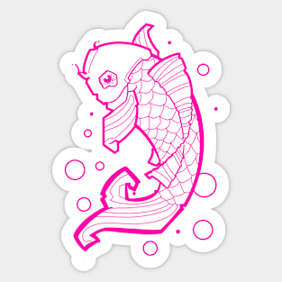 pink koi fish Sticker